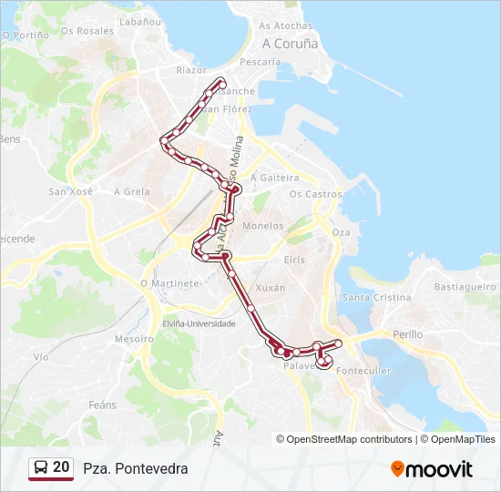 20 Bus Line Map
