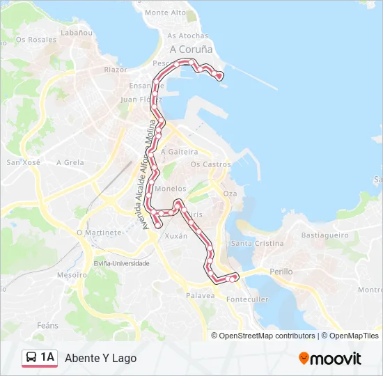 1A Bus Line Map