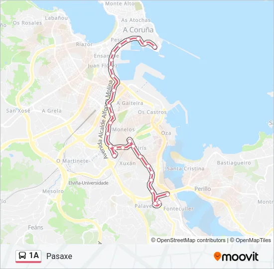 1A Bus Line Map