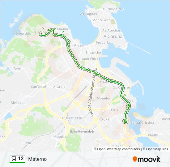 12 Bus Line Map