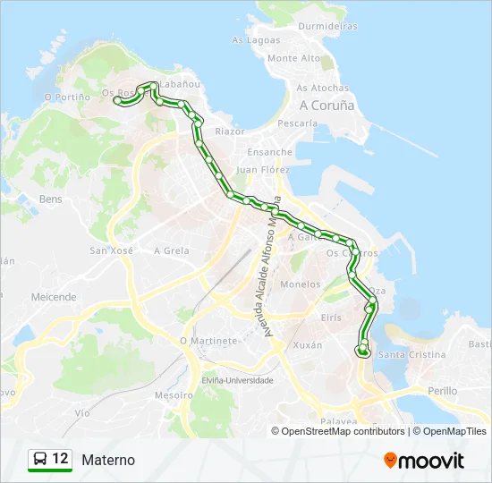 12 Bus Line Map