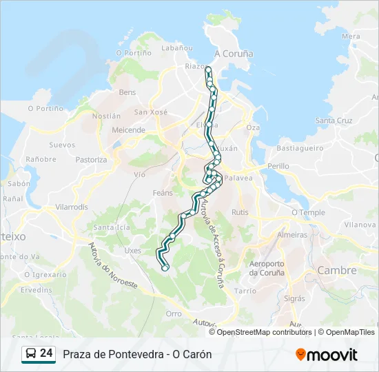 24 Bus Line Map