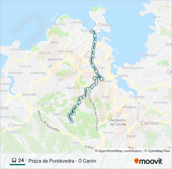 24 Bus Line Map