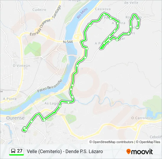 27 Bus Line Map