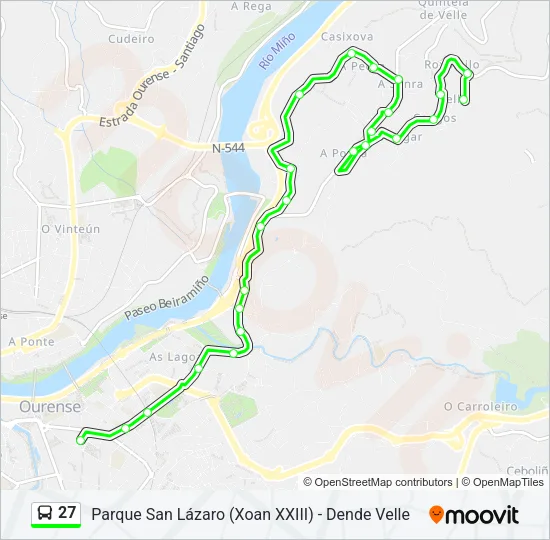27 Bus Line Map