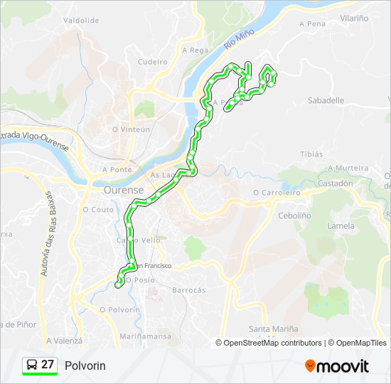 27 bus Line Map