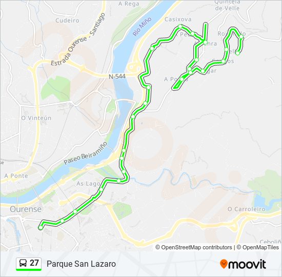 27 bus Line Map