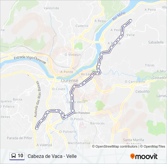 10 Bus Line Map