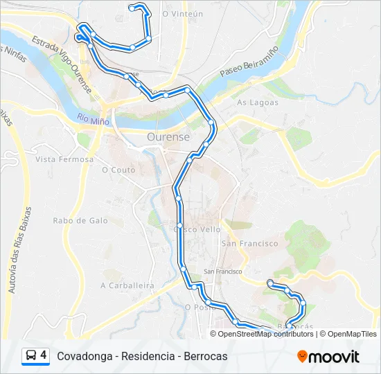 4 Bus Line Map
