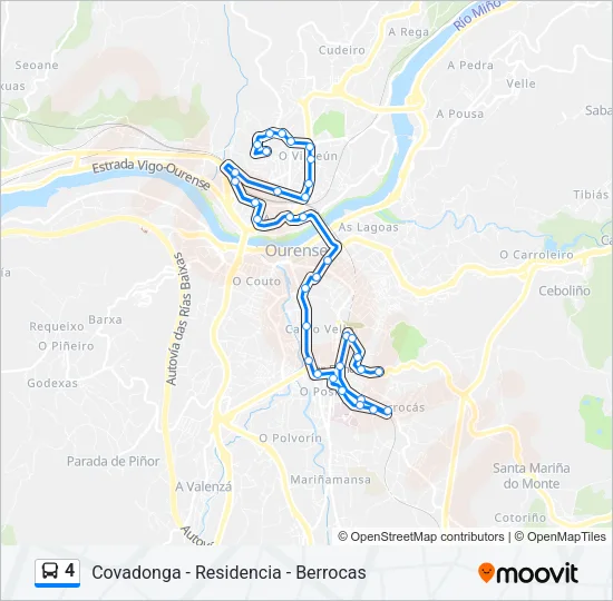 4 Bus Line Map