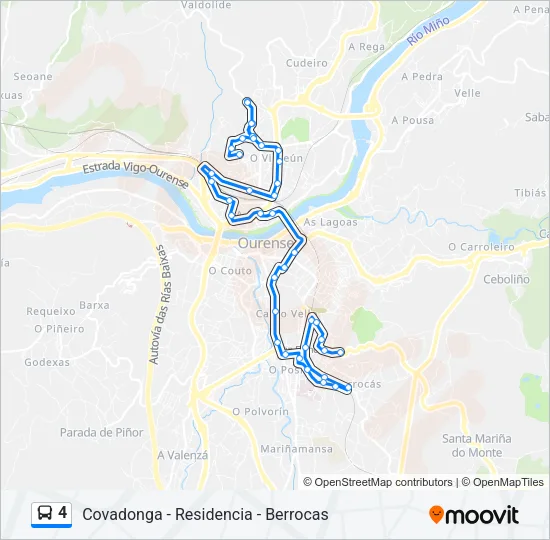 4 Bus Line Map