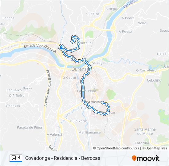 4 bus Mapa de línia