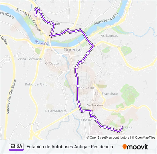 6A Bus Line Map