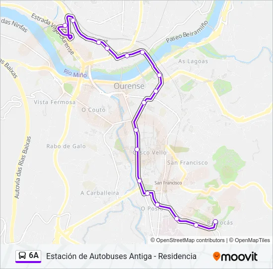 6A Bus Line Map