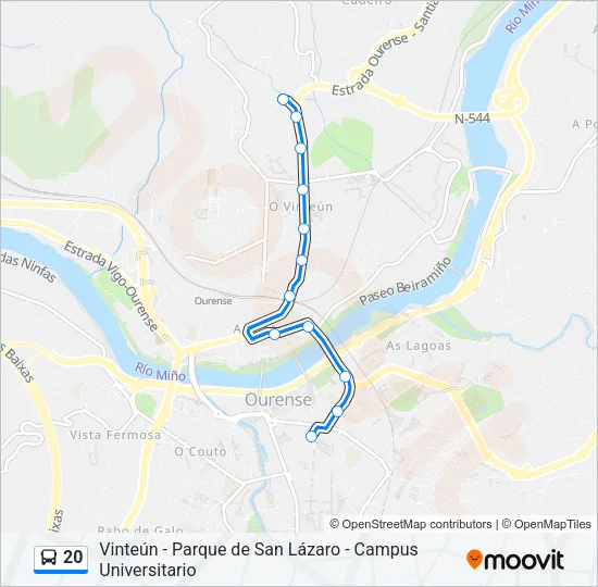20 Bus Line Map