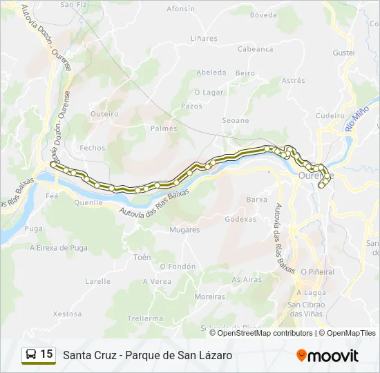 15 Bus Line Map