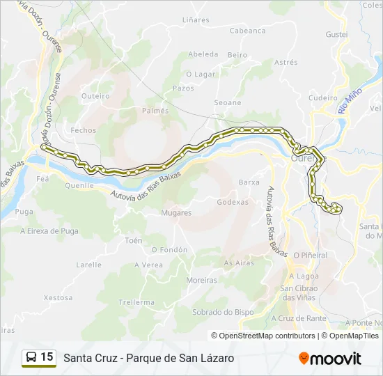 15 Bus Line Map