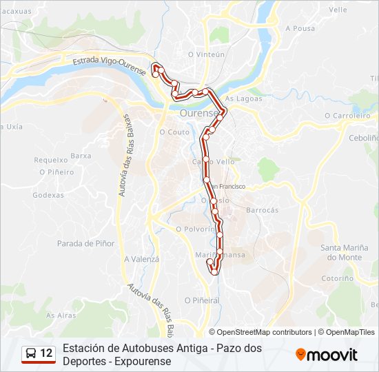 12 bus Line Map