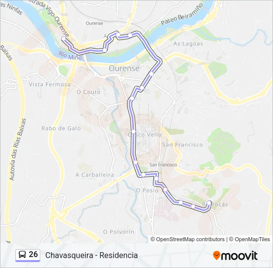 26 Bus Line Map