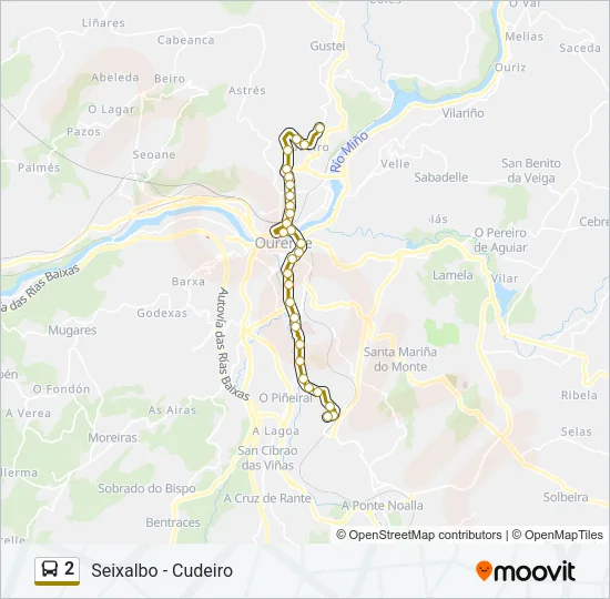2 Bus Line Map