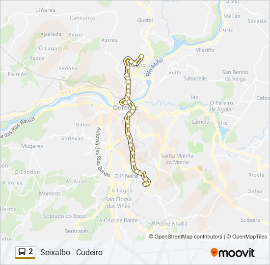 2 bus Mapa de línia