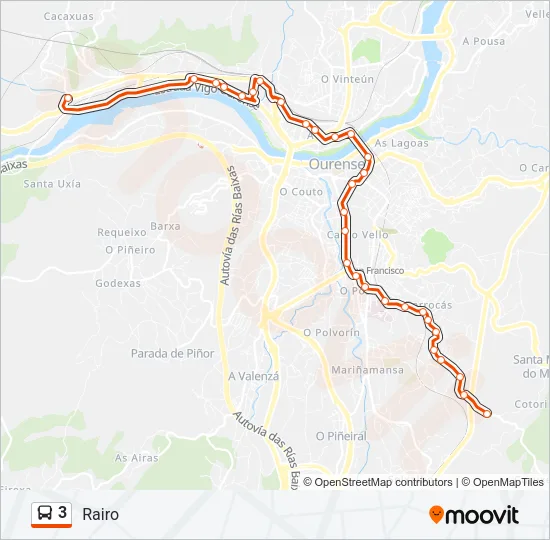 3 Bus Line Map