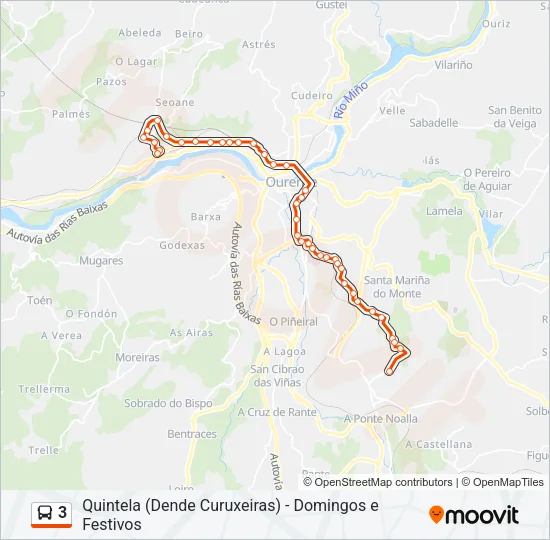 3 Bus Line Map