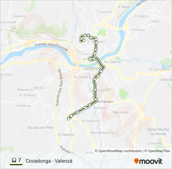 7 Bus Line Map