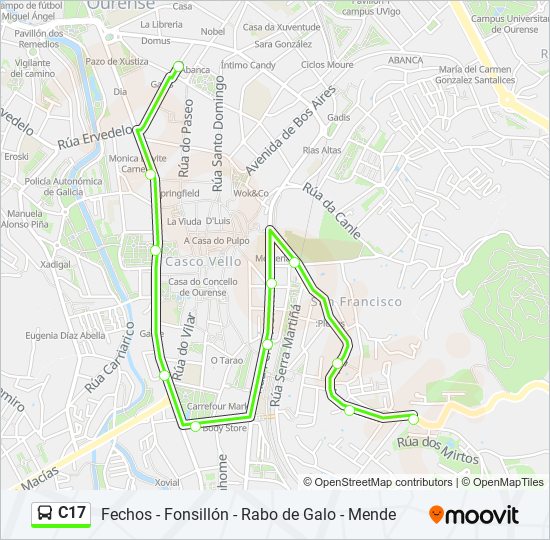 C17 bus Line Map