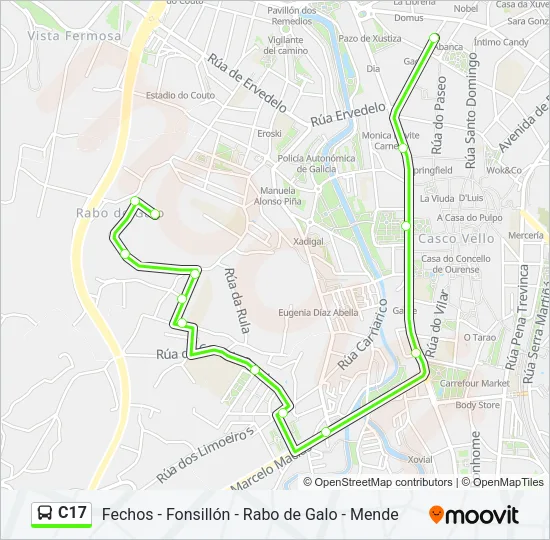 C17 Bus Line Map