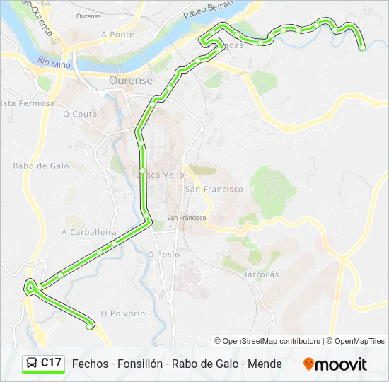 C17 Bus Line Map
