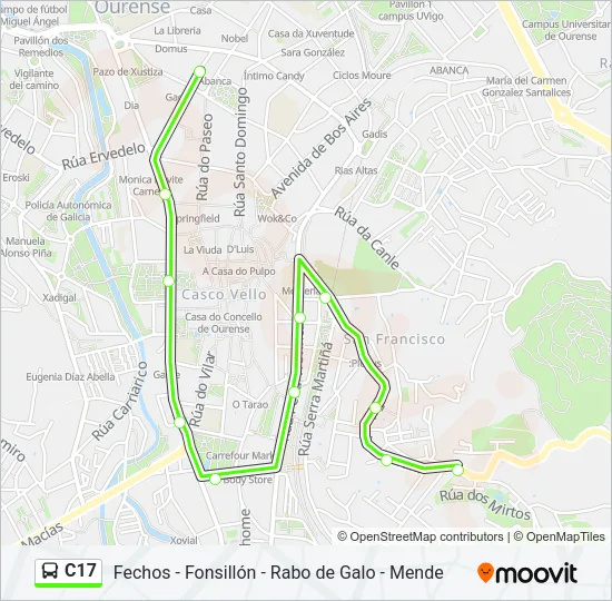 C17 Bus Line Map