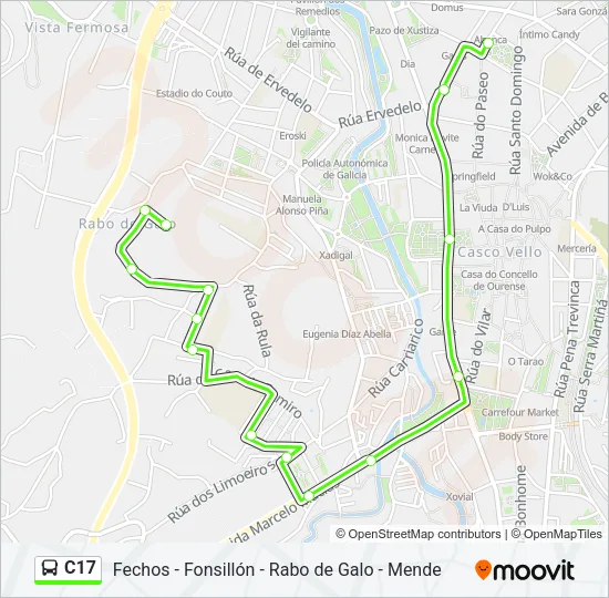C17 Bus Line Map