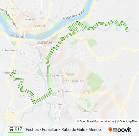 C17 Bus Line Map