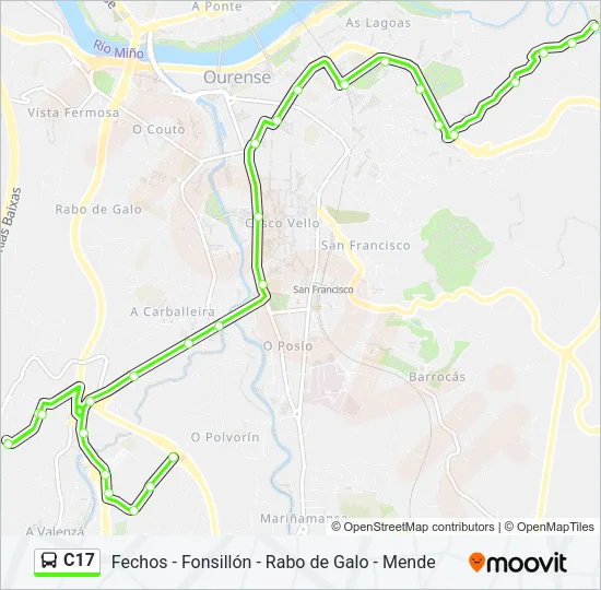 C17 Bus Line Map
