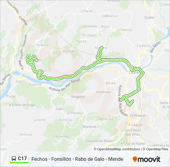 C17 Bus Line Map