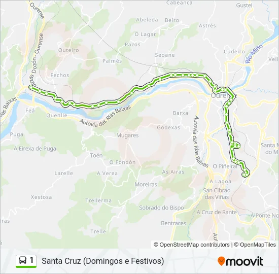 1 Bus Line Map