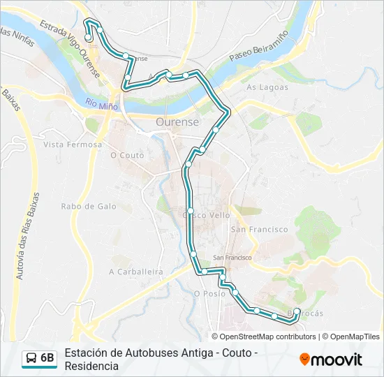 6B Bus Line Map
