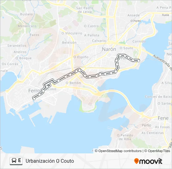 E Bus Line Map