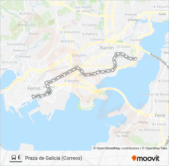 E Bus Line Map