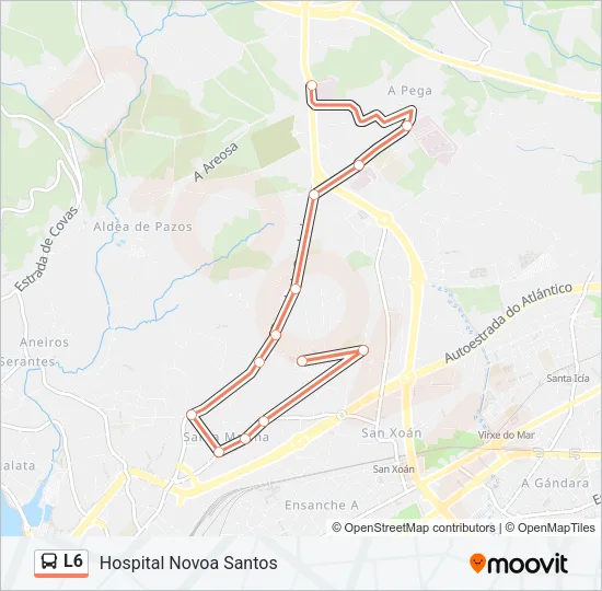 L6 Bus Line Map