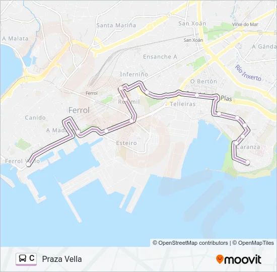 C Bus Line Map