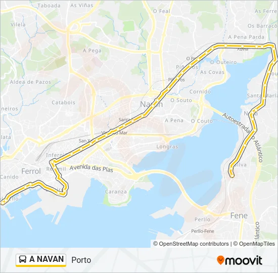 A NAVAN Bus Line Map
