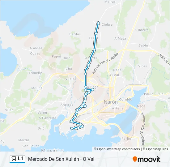 L1 Bus Line Map