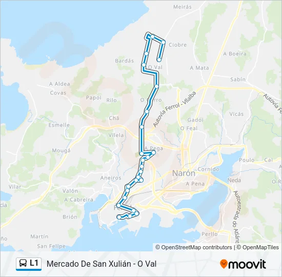 L1 Bus Line Map