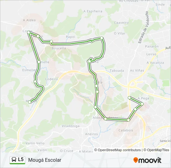 L5 Bus Line Map
