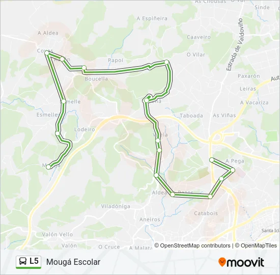 L5 Bus Line Map
