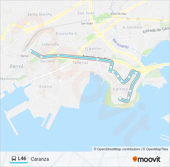 L46 Bus Line Map