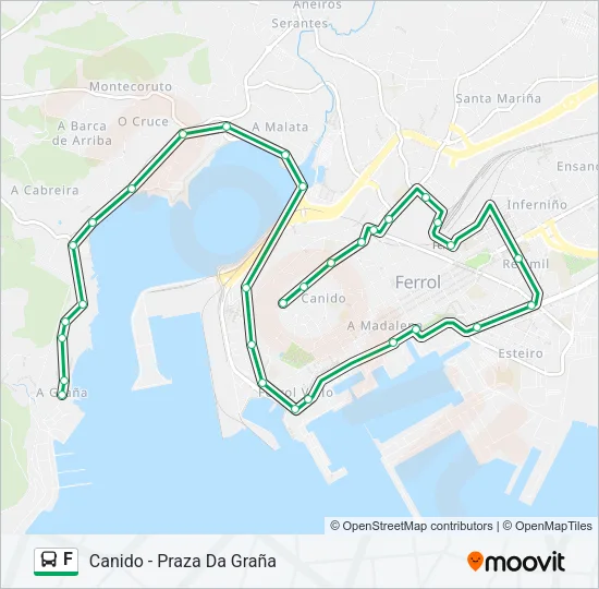 F Bus Line Map