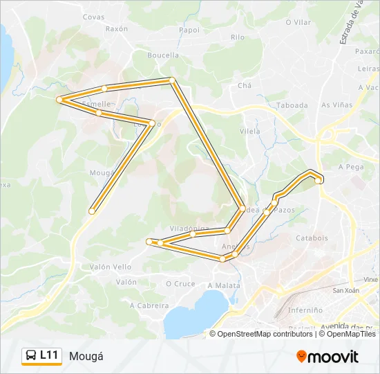 L11 Bus Line Map